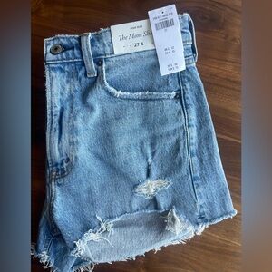 Abercrombie & Fitch Denim High Rise The Mom Shorts